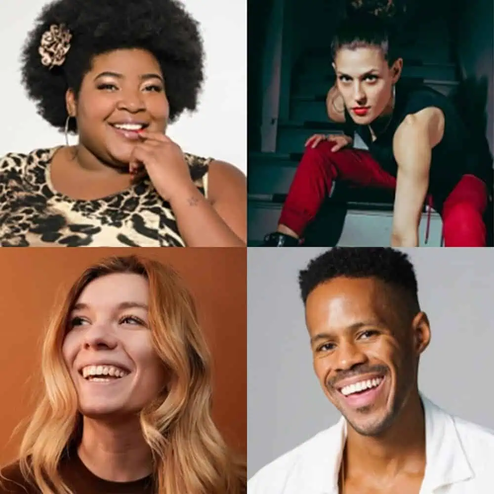 Four diverse individuals posing with smiles, must-see list for March 28-April 3.