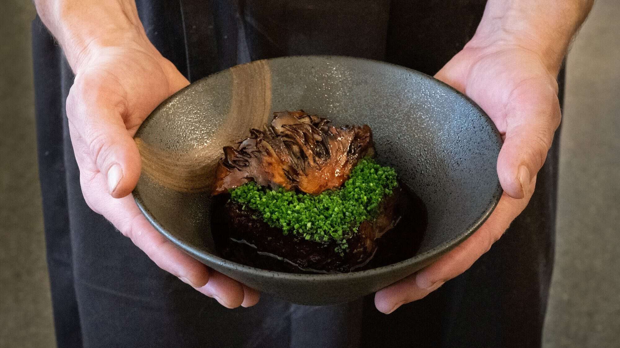 A dish of food served at the Cedar and Elm restaurant.