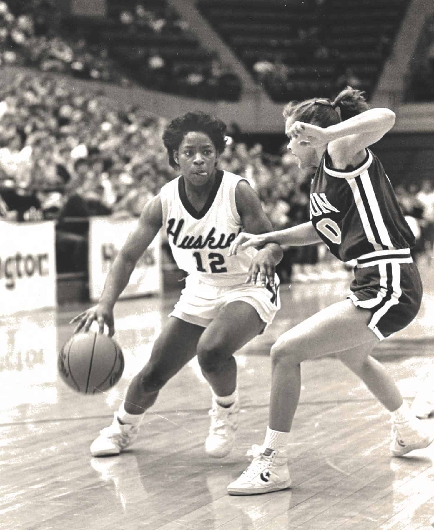 Ingrid Russell-Narcisse during her University of Washington basketball days.