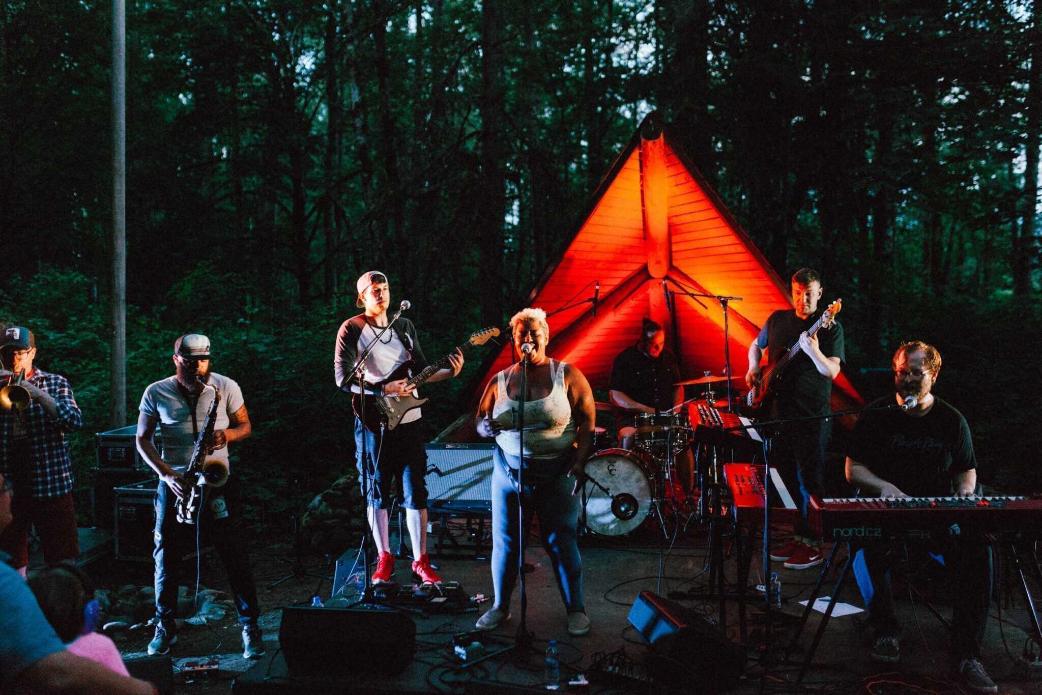 Dirty Revival played at the first Timber! Outdoor Music Festival.