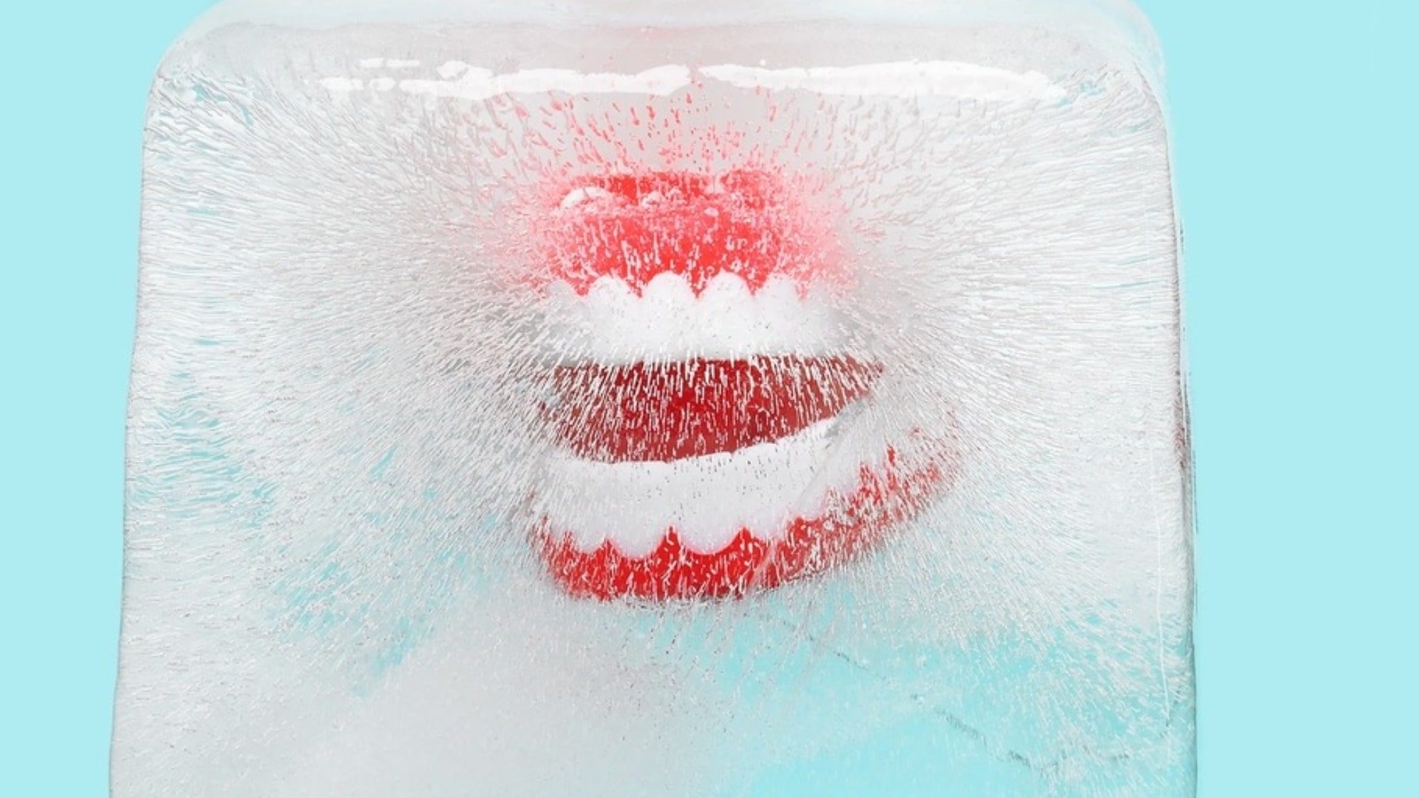 A frozen denture