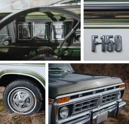 Nelly, a 1976 F-150 that Rimmer found on eBay.